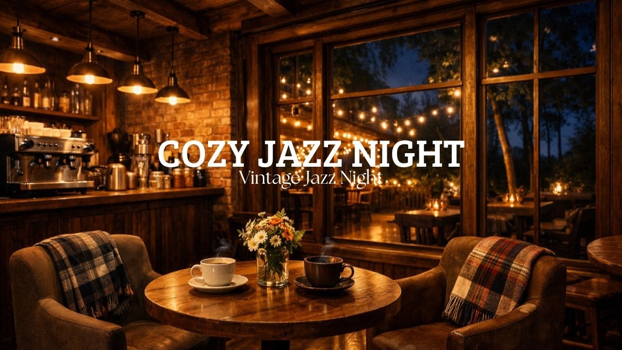Midnight Jazz Caf&eacute; ☕ Warm Vintage Vibes & Cozy Night Ambience