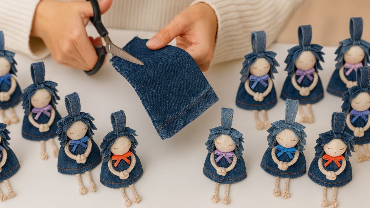 Você Não Vai Acreditar! Fiz 50 Pares e VENDI Todos - Ideia Incrível Com Jeans Reciclado - DIY