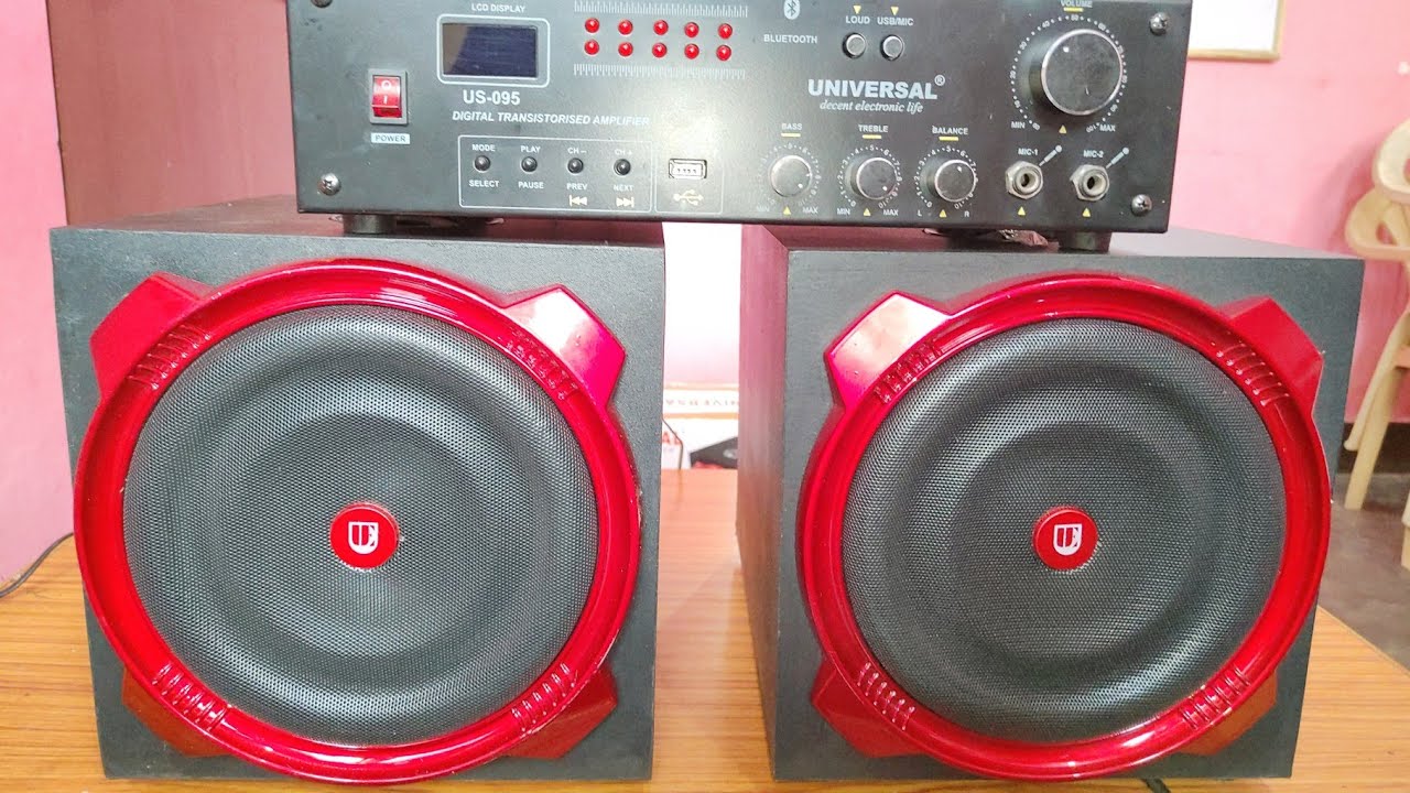 घर हिला देगा 100% | 8 inch universal speaker with 8 transistor us 0-95 Bluetooth amplifier | review