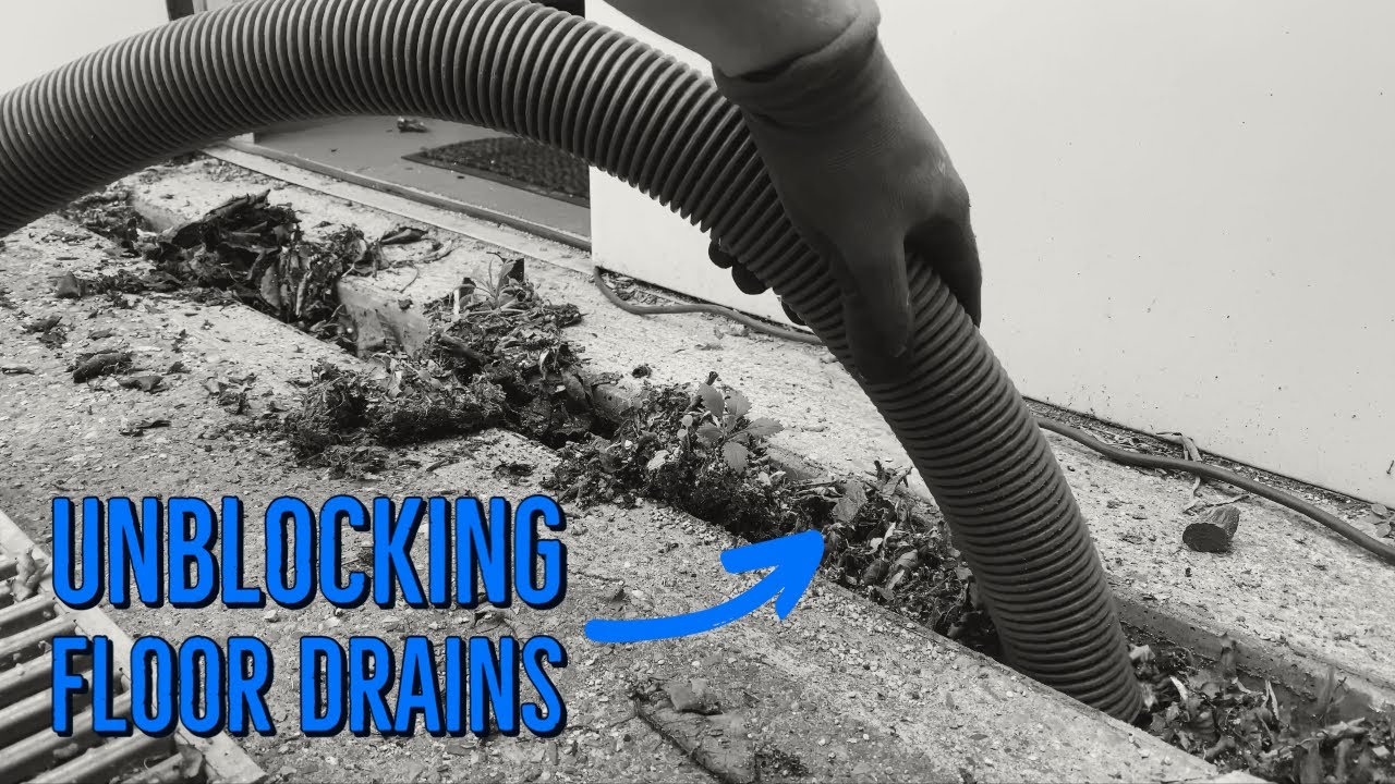 Cleaning out a floor gulley