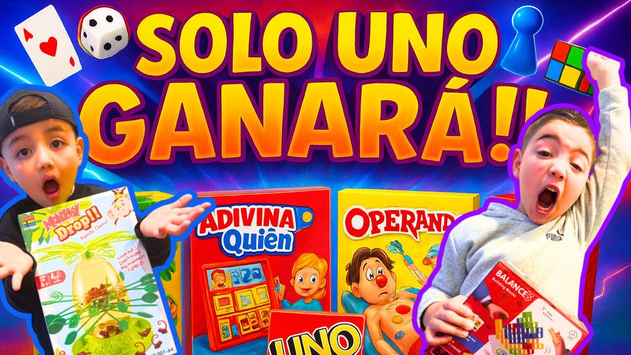 ¡GUERRA de JUEGOS de MESA! ¿Quién Ganará? TIC TAC TONGUE, MONOS LOCOS y MÁS!🦎🐒