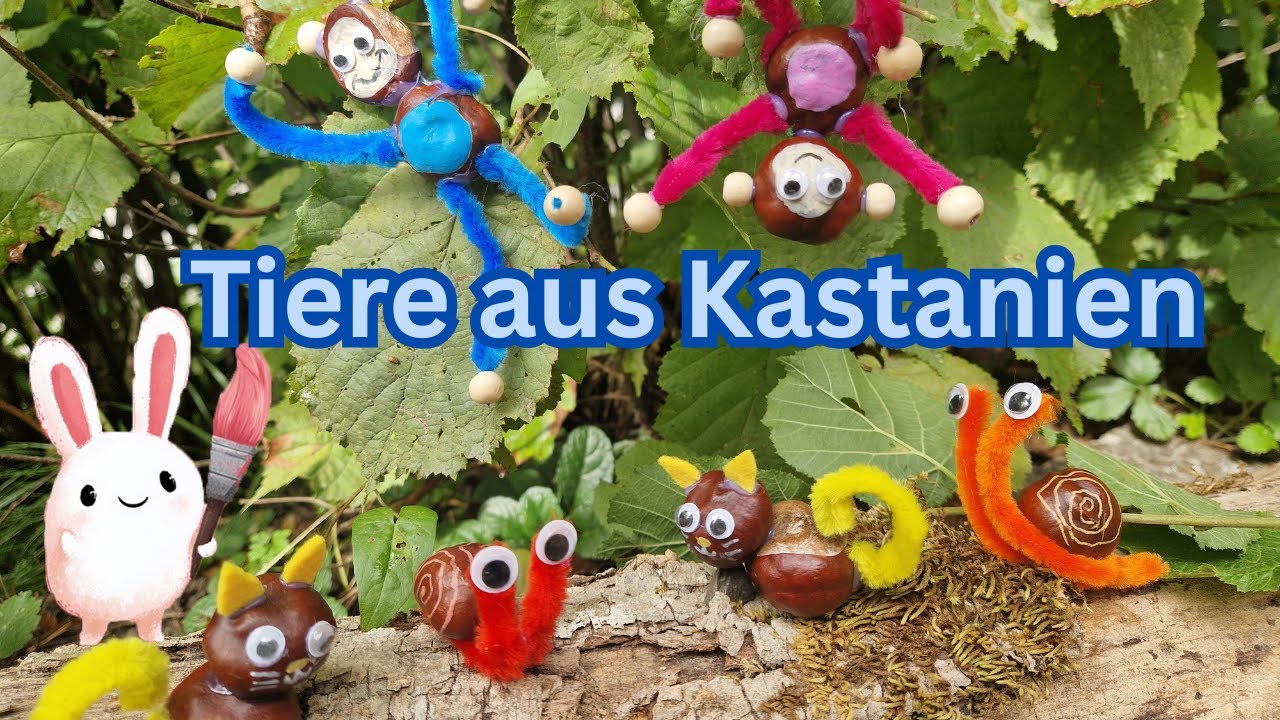 Kreative Bastelideen für Kinder im Herbst: Einfache Deko-Tiere aus Kastanien Basteln mit Kindern!