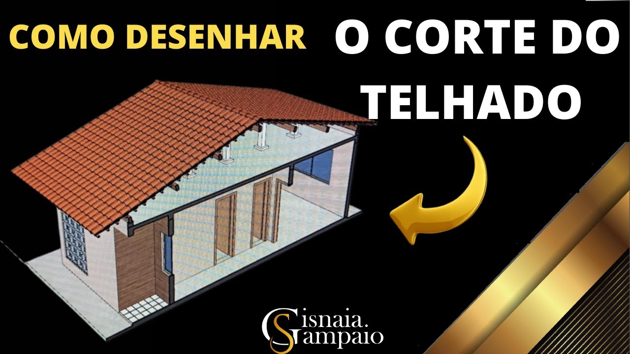 COMO DESENHAR O CORTE DO TELHADO