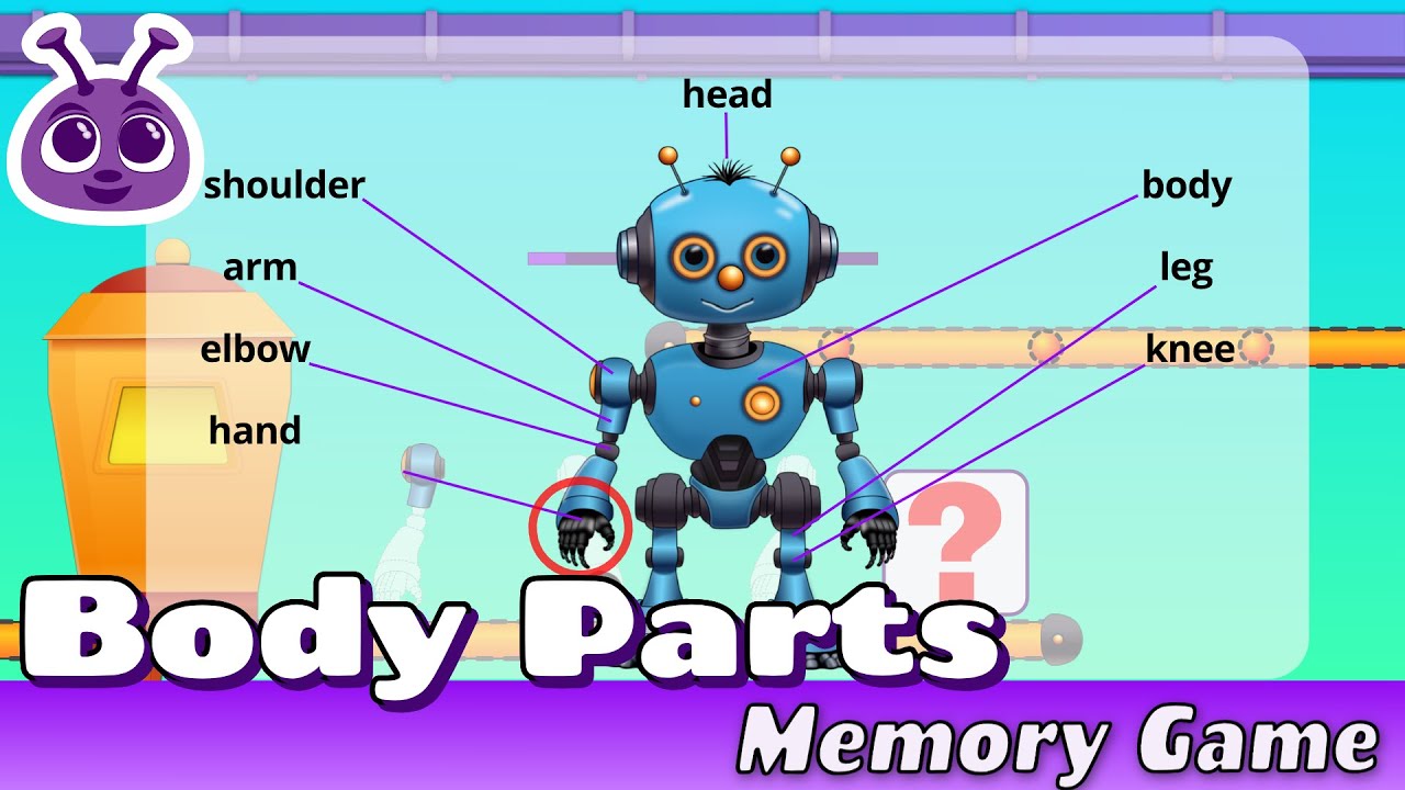 Learn Body Parts FAST! Robot English Vocabulary Game for Beginners + Printables