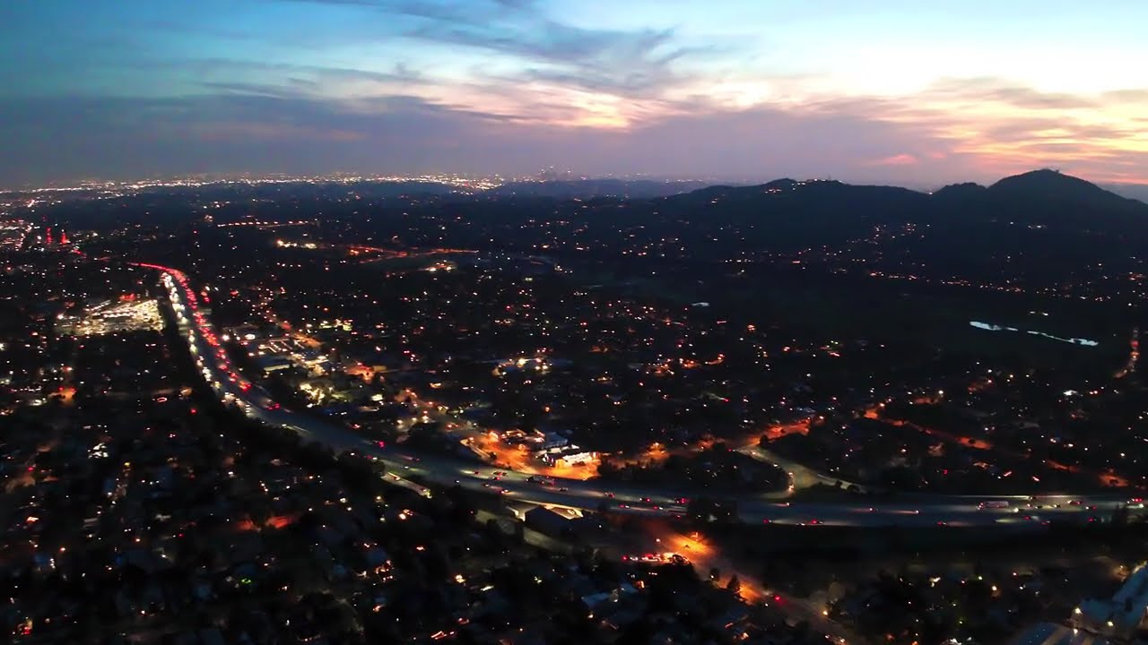 Sunset view, Pasadena, California, ￼