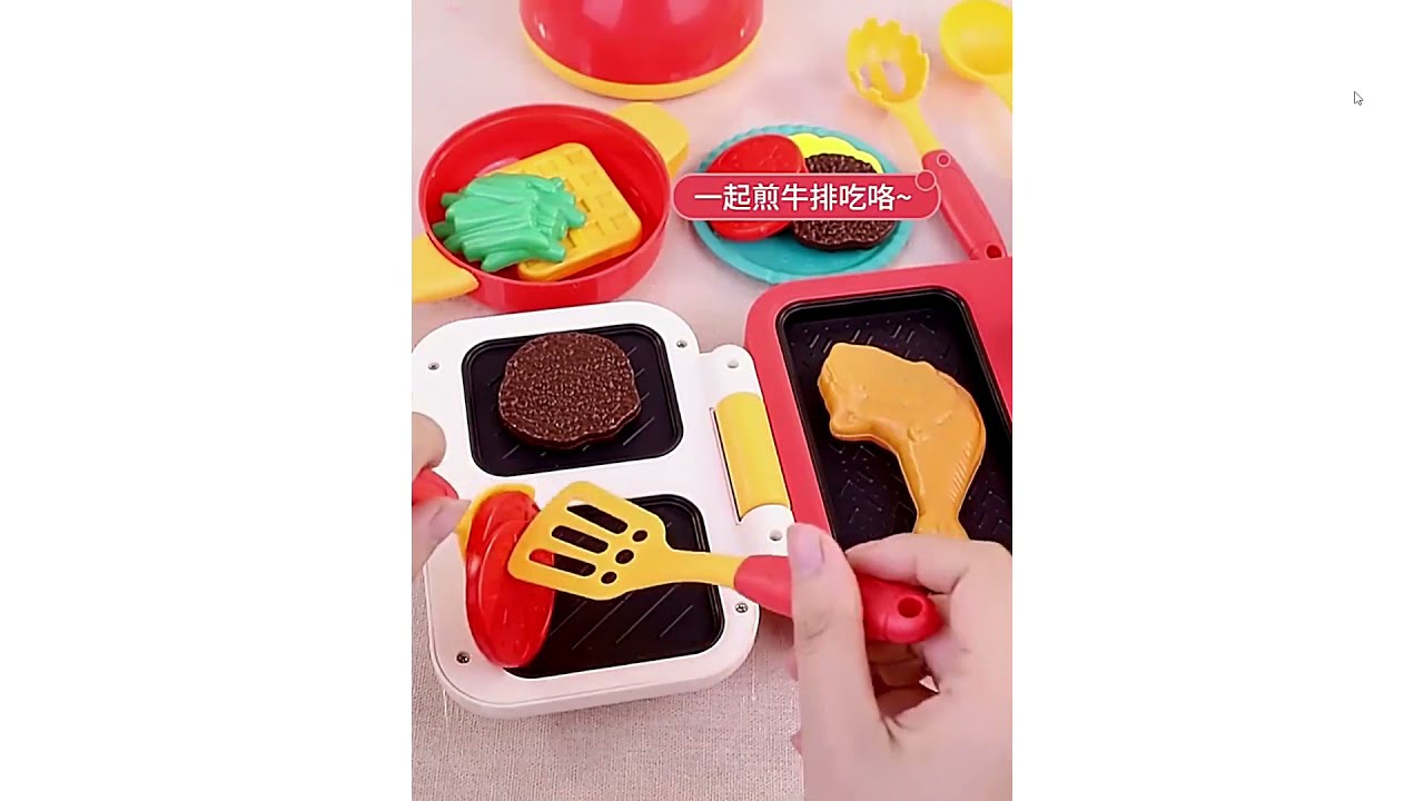 Colorful Toys Kids Tea Pot and Pan Grill  Cooking Set  Mainan Anak