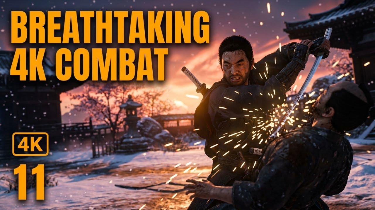 Режиссёрская версия Ghost of Tsushima, часть 11 | Захватывающие бои в разрешении 4K