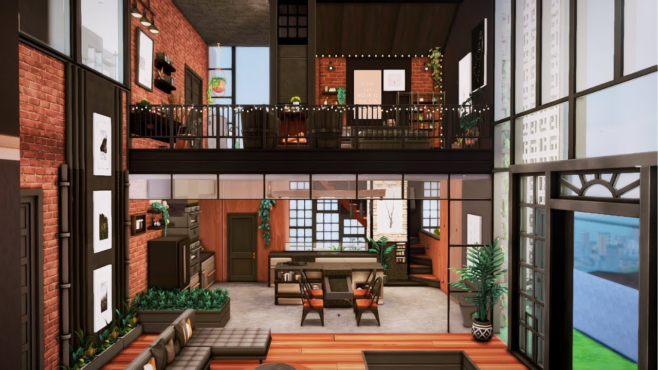 Urban Influencer’s Dream Apartment 🧱✨ | No CC | Sims 4 Stop Motion |