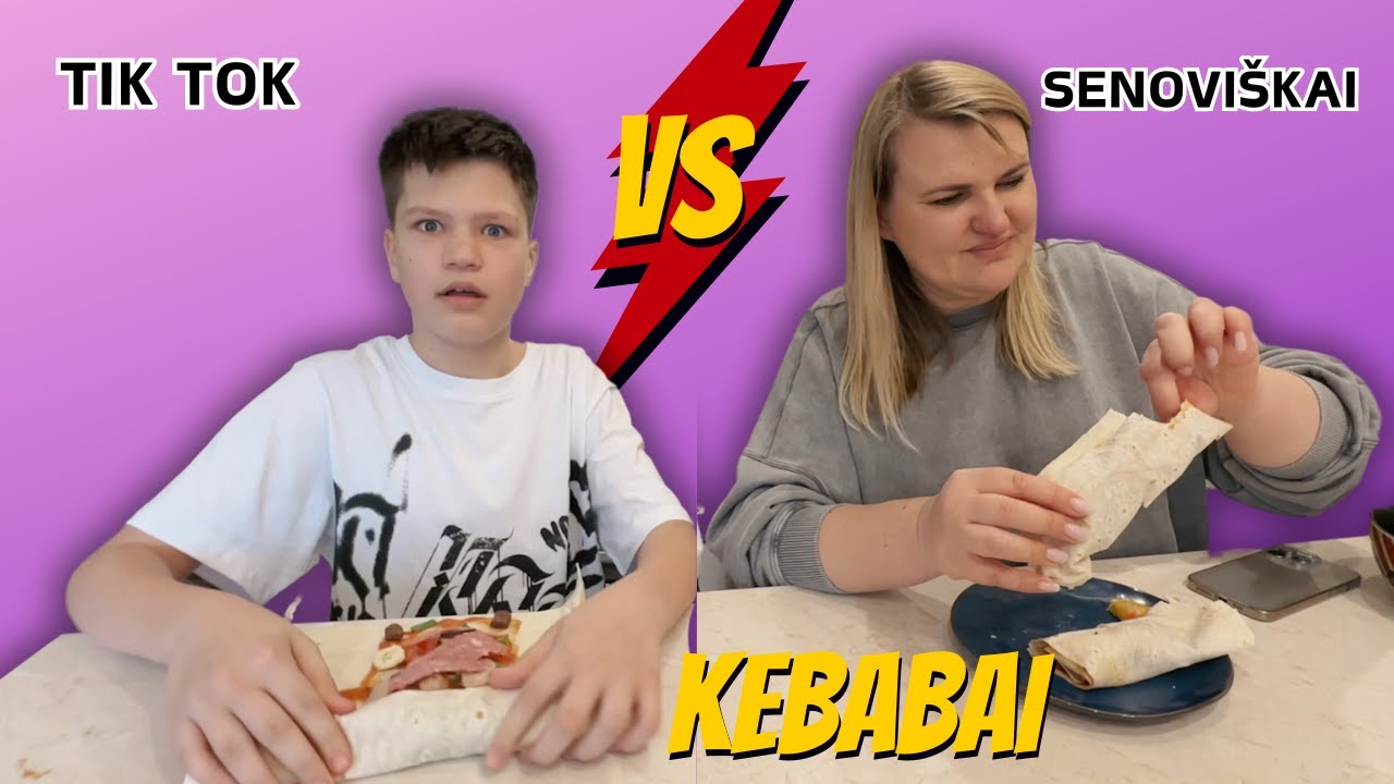 KEBABŲ CHALLENGE. ROKAS VS MAMA. Kam paklius šlykštūs deriniai