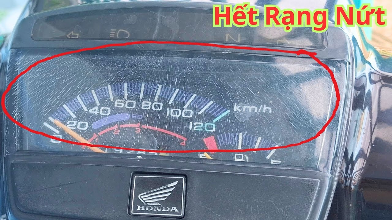 Đồng Hồ Xe Máy Bị Rạn Nứt, Xỉn Màu, Mờ Đục