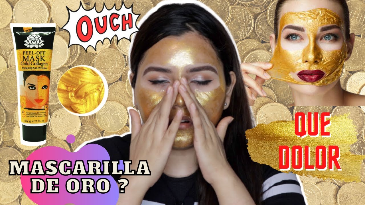 PROBANDO LA MASCARILLA DE ORO MÁS DOLOROSA 😰 😭 PEEL OFF MASK GOLD COLLAGEN / RESEÑA