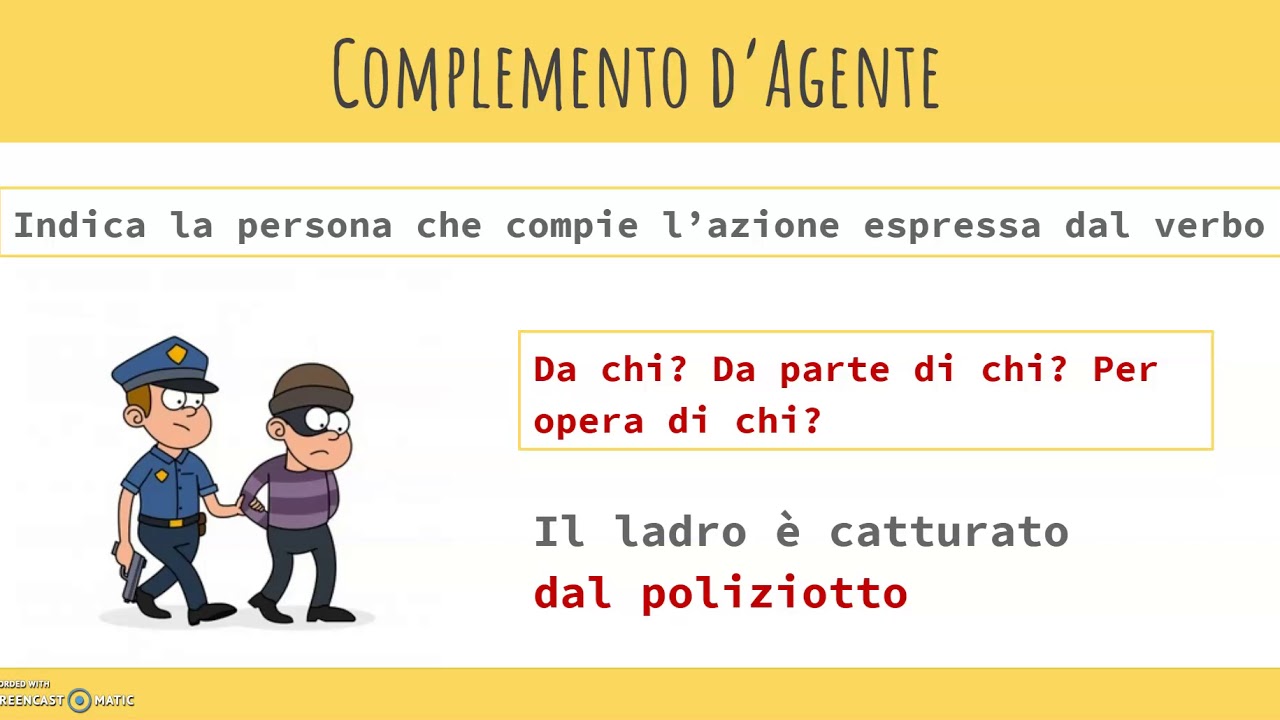Complementi d'agente e di causa efficiente
