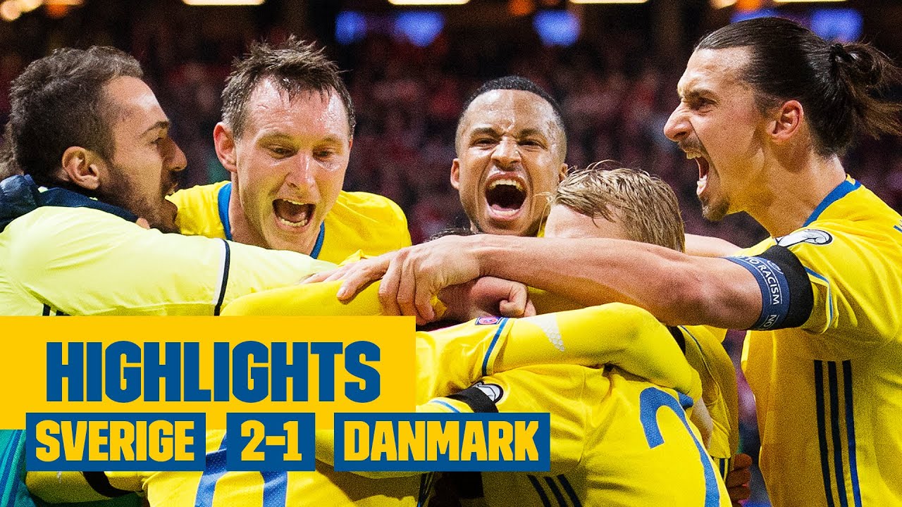 PLAYOFF TILL EM 2016 MOT DANMARK | Highlights | Sverige - Danmark 2-1