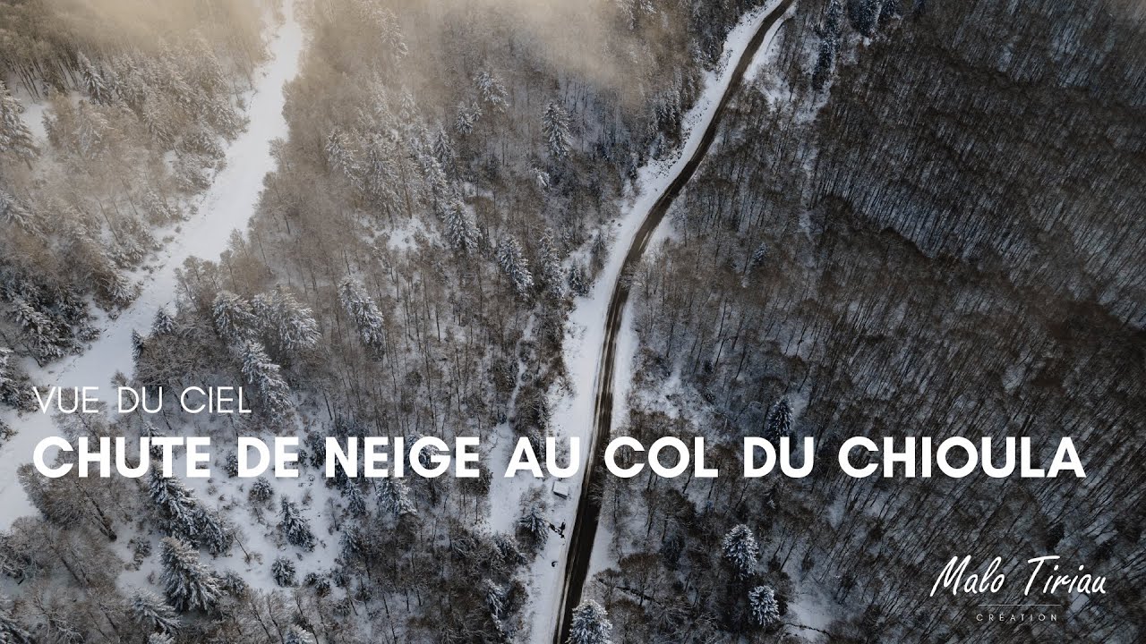 Col du Chioula (Pyr&eacute;n&eacute;es) sous la neige | Vue du ciel | Drone 4K