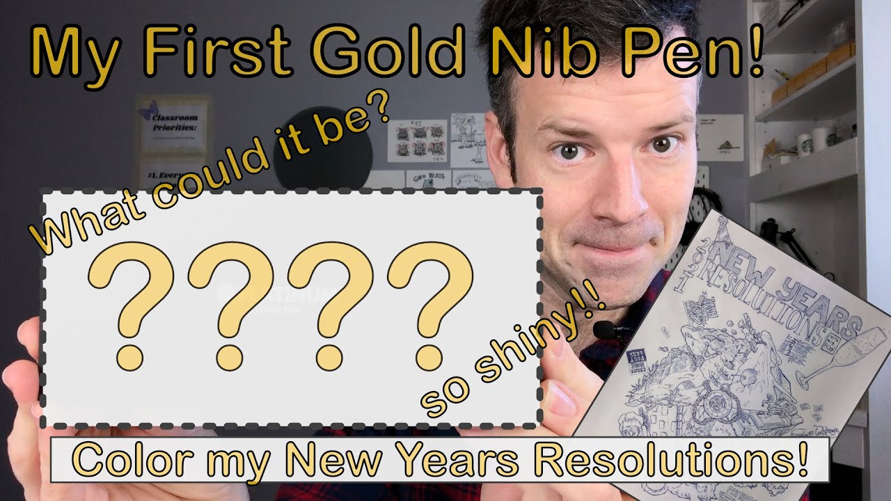 My First Gold Nib Pen and New Years Resolutions!