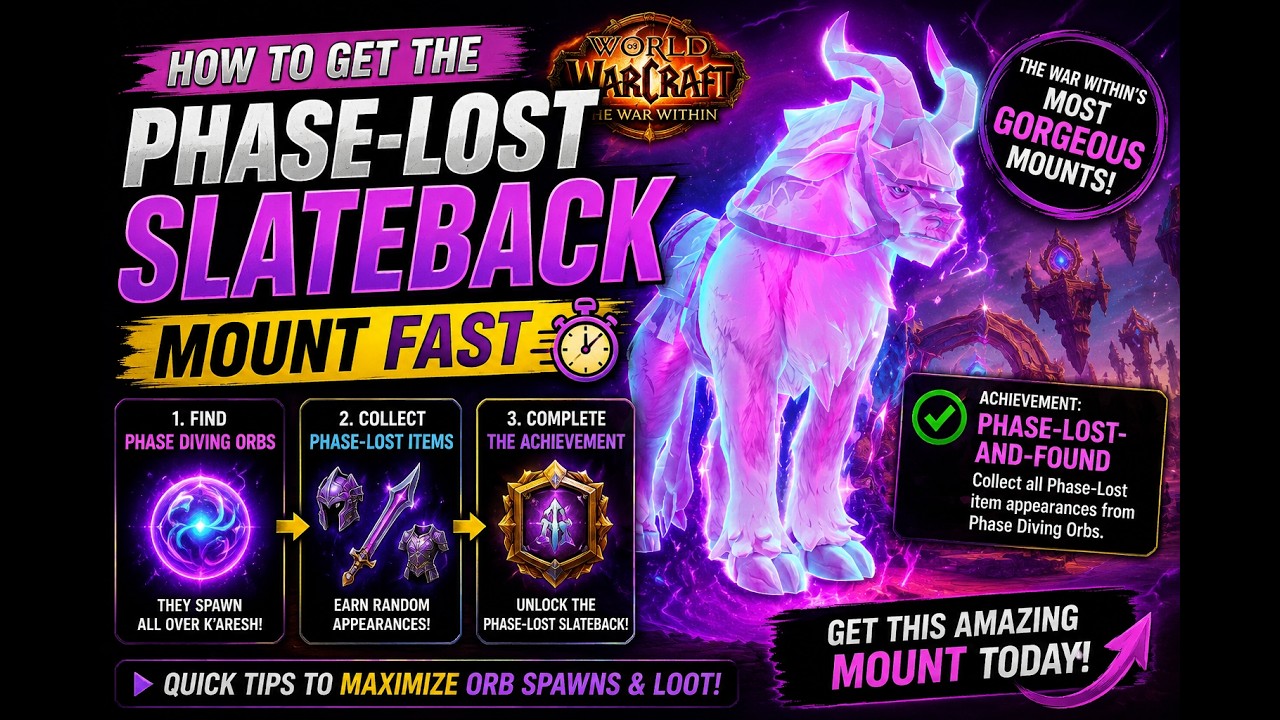 🎮How to Get the Phase-Lost Slateback Mount FAST in WoW