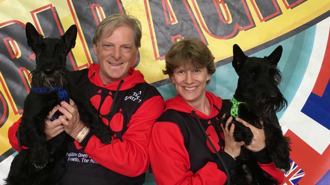 Hitchcock and Finnlay at World Agility Open Championships 2017