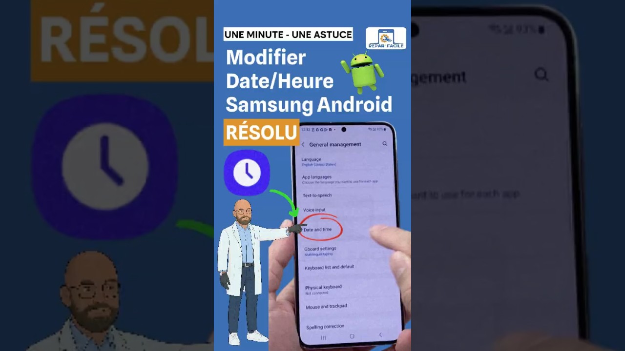 🕒 Comment changer la date et l&rsquo;heure sur Android ou Samsung  📱⏰