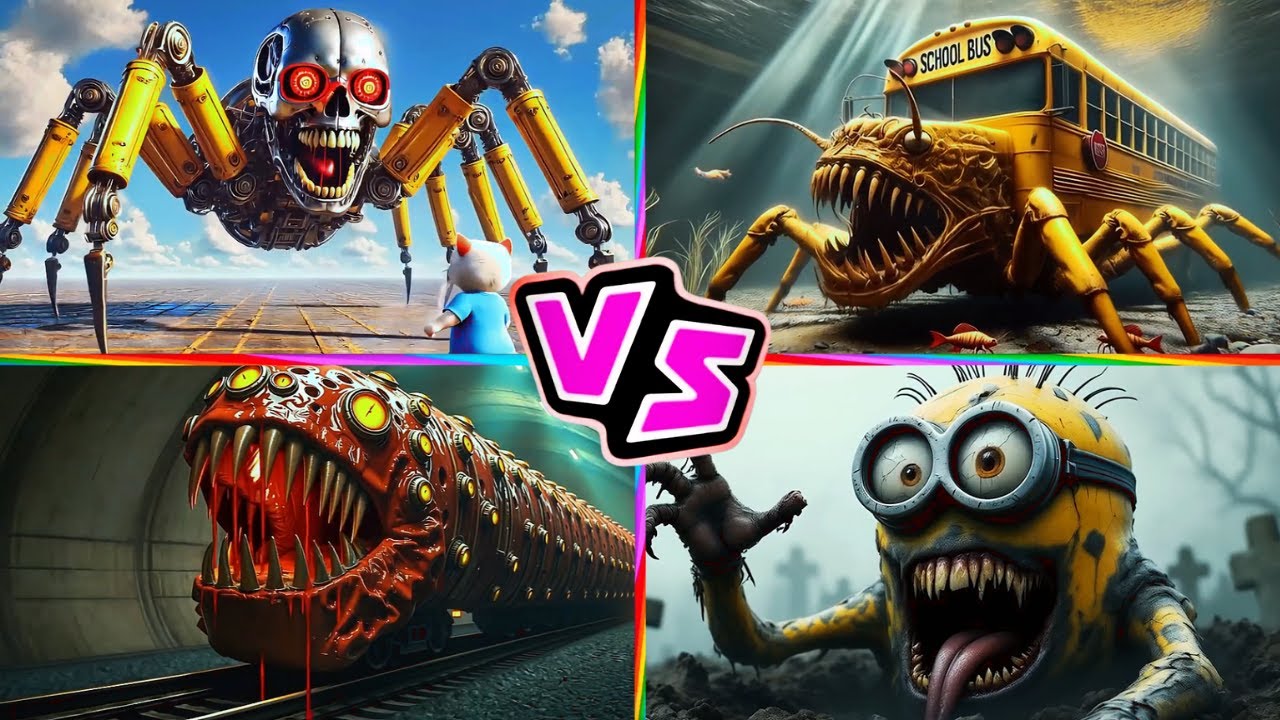 Skeleton Excavator 🆚 SCHOOL BUS 🆚 TRAIN EATER 🆚 Minion Zombie 🎶 Tiles Hop EDM Rush