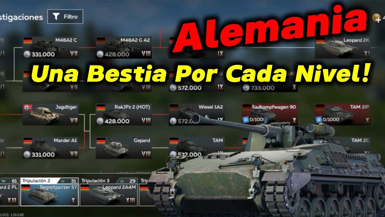 El Mejor Tanque Por Cada Nivel De Alemania - WTM