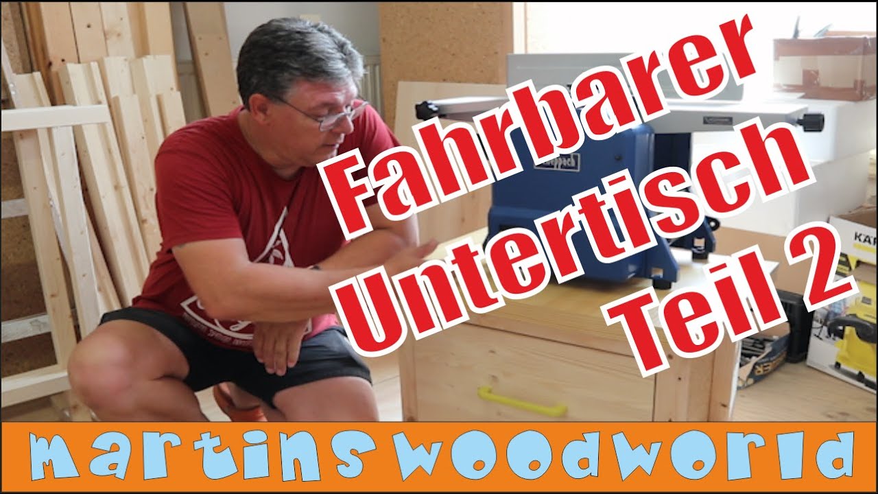 Unterschrank für Hobelmaschine fahrbar - einfach bauen - Teil 2