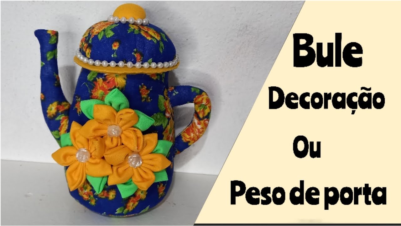 faça você mesmo bule decoração ou peso de porta muito fácil