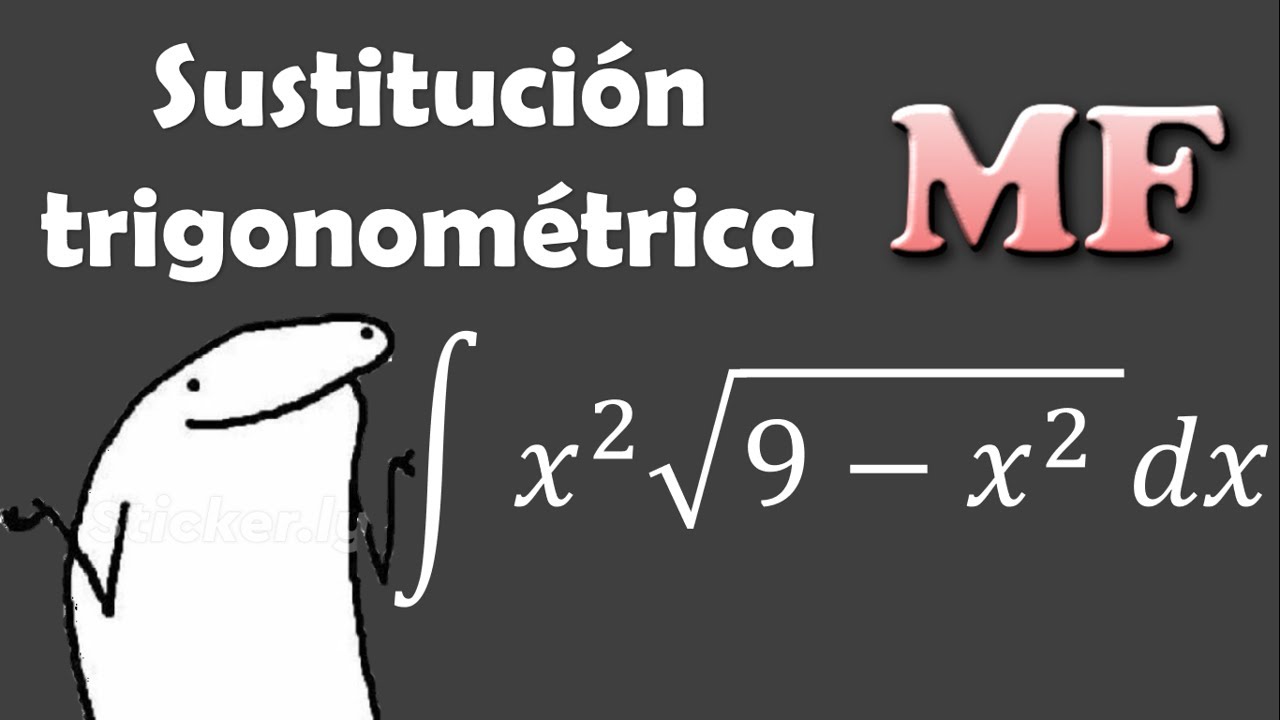 Integral por sustitución trigonométrica de x^2 por raíz de 9-x^2