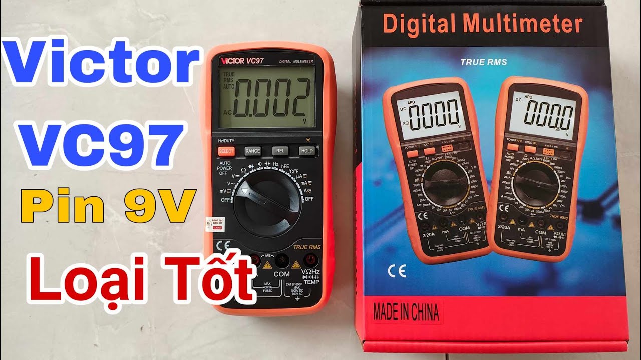 Victor VC97 - Dùng pin 9V| Đồng hồ đo điện văng điện tử bền bỉ, dùng tốt