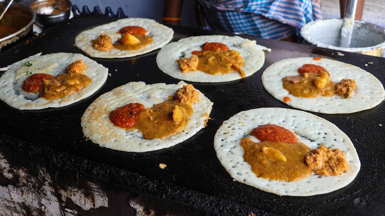 Indian Street Food in Salem, India | Street Food in India BEST masala dosa | akka kadai dosa