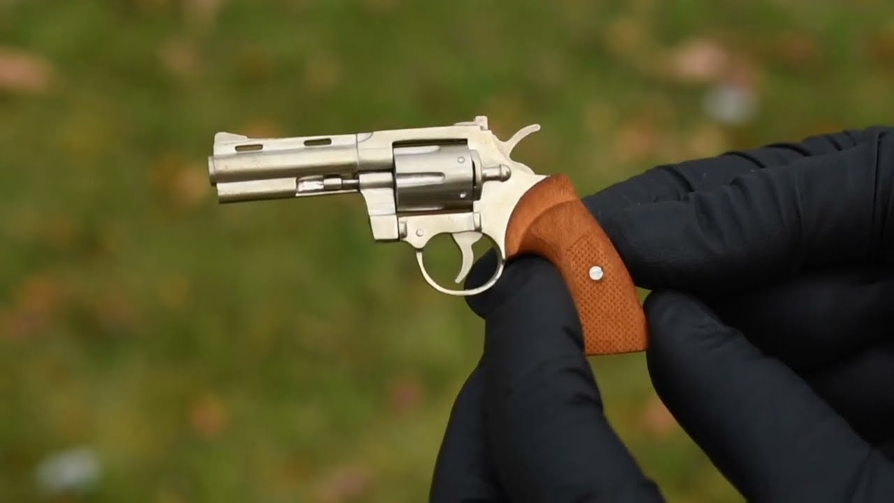 W.POLAH MINIATURE GUNS: the Colt Python in action | 2mm Gun | mini Colt Python | Gift for Men
