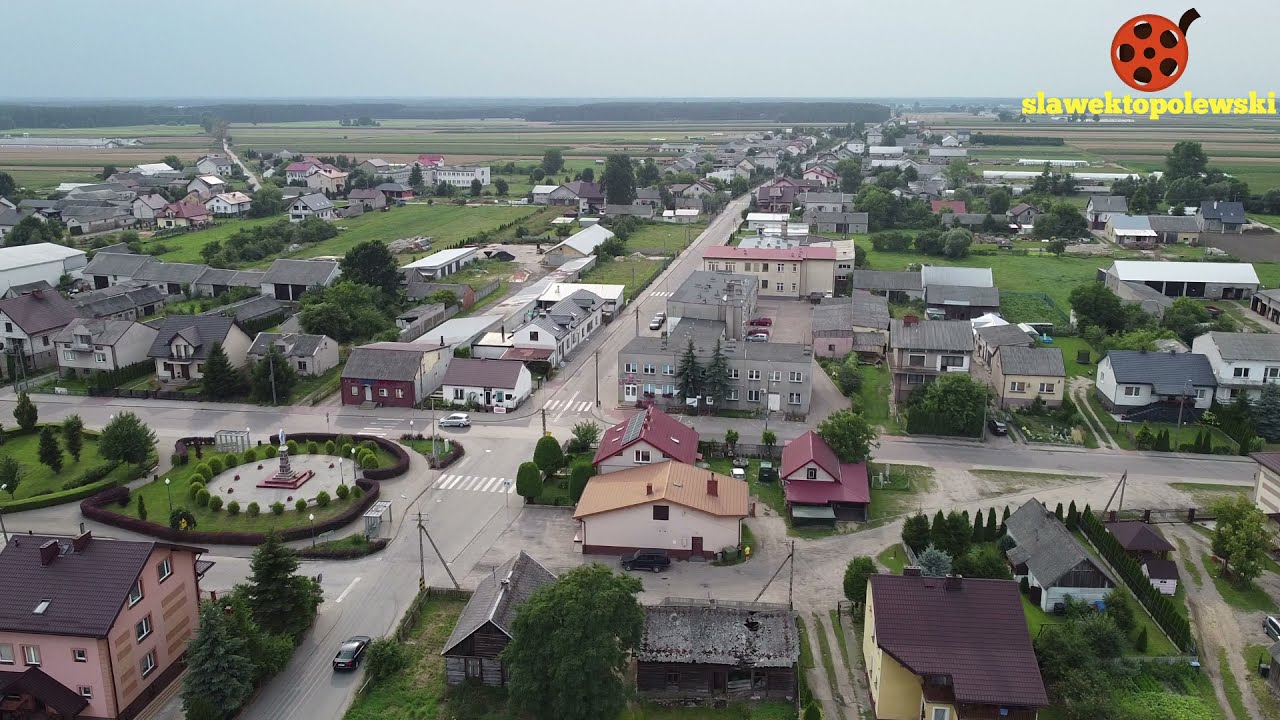 Lutocin 2021. Wieś Lutocin z lotu ptaka. Lutocin okiem drona