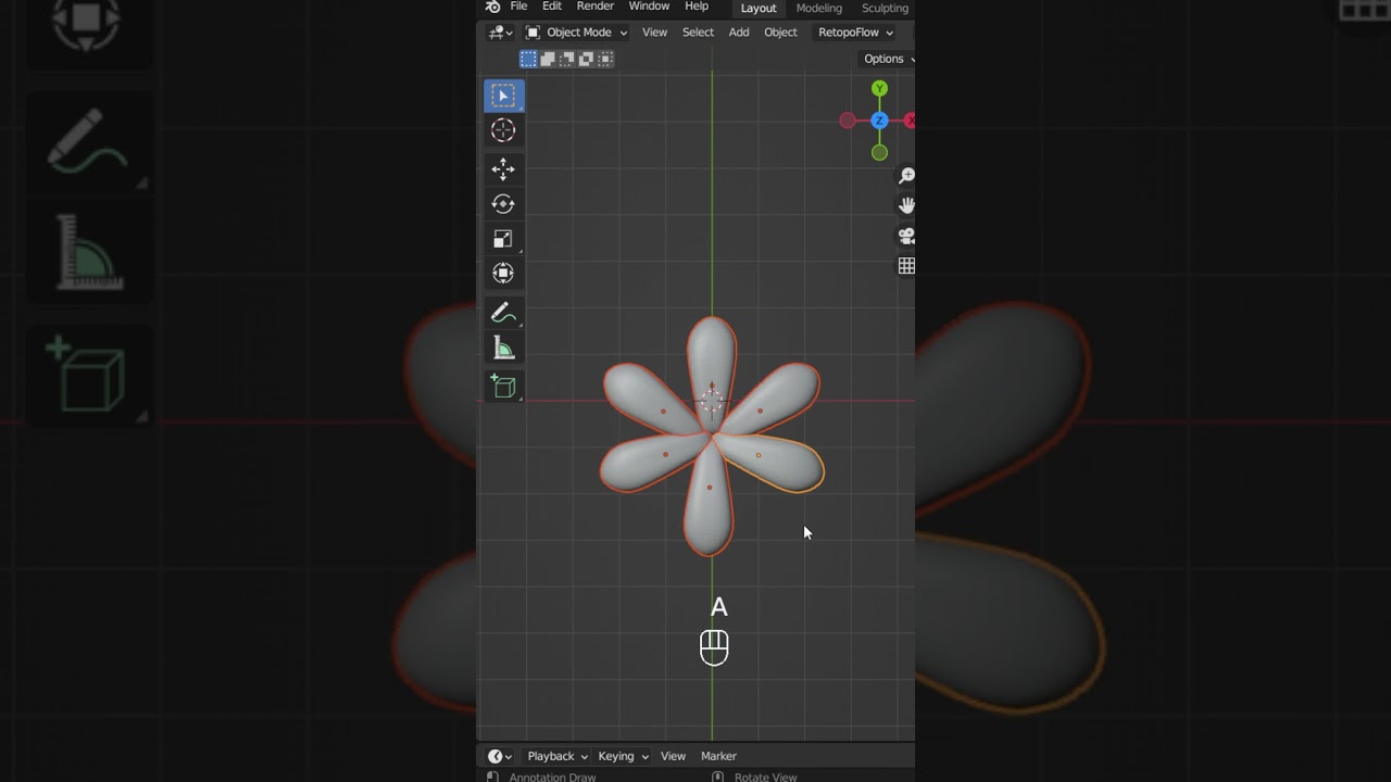 Создайте цветок за 1 минуту в Blender - учебное пособие для новичков