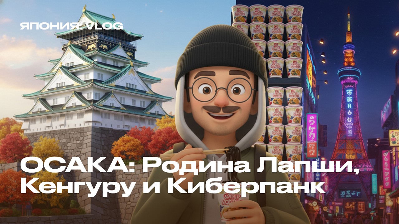 Переехал в Осаку покормить карпа. Как изобрели «бич-пакет»? 🍥 Музей Cup Noodles.