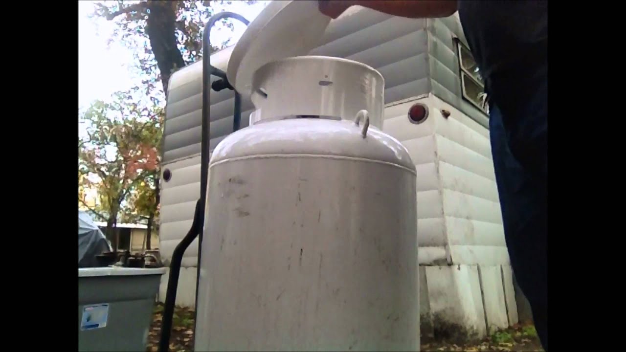 Manually Transporting a 55-Gallon Propane Tank for Filling