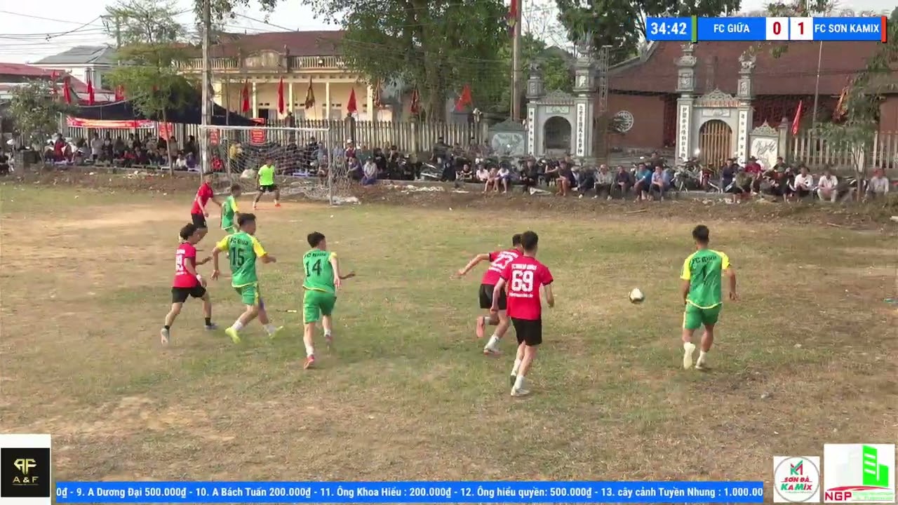 Highlights:[CHUNG KẾT] FC GIỮA - FC SƠN KAMIX | GIẢI BÓNG ĐÁ LỄ HỘI XUÂN CHÙA LÀNG CẤM - LƯƠNG PHONG