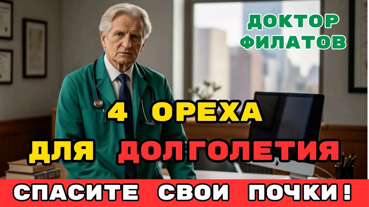 Доктор Филатов о 4 СПАСИТЕЛЯХ и 6 ВРАГАХ ЗДОРОВЬЯ! Эти орехи продлевают жизнь почкам!