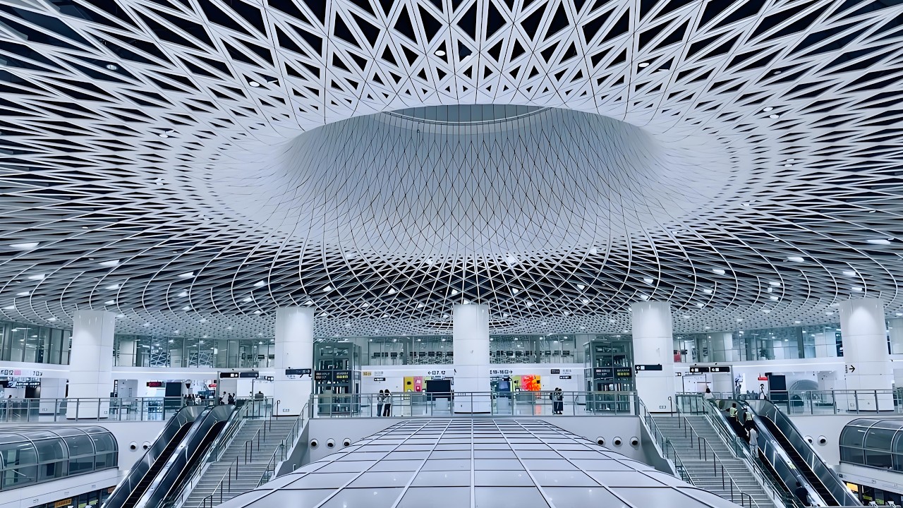 Overseas Sensation: Panoramic Walk of Shenzhen’s Futuristic Gangxia North Metro Station