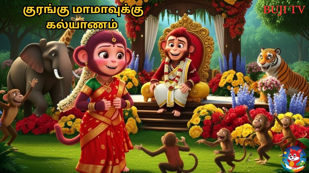 “kurangu Mamaku kalyanam🐒❤️ | Jungle Kalyanam” tamil kids song.
