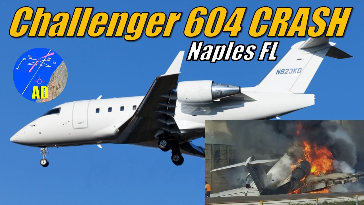 Challenger 604 Crash into Naples FL USA! AIR Distress