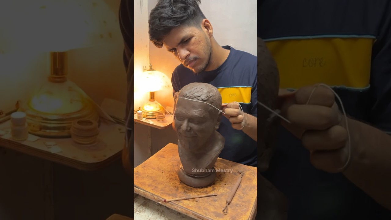 Process ❤️ #art #sculpture #faceportrait #terracottamodel #sculptureartist #sculptingprocess