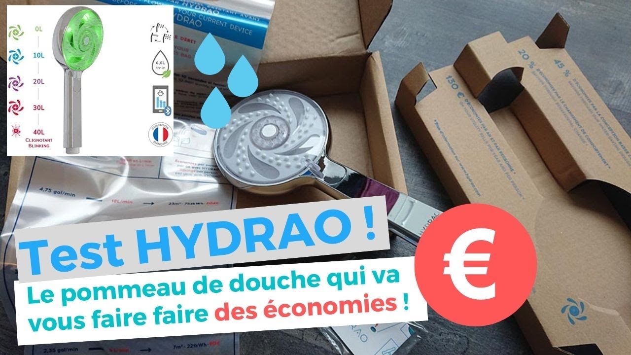 {Test} Hydrao Aloé : le pommeau de douche connecté pour consommer moins d'eau