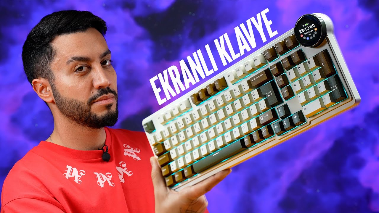 EKRANLI KABLOSUZ MEKANİK OYUNCU KLAVYESİ !!
