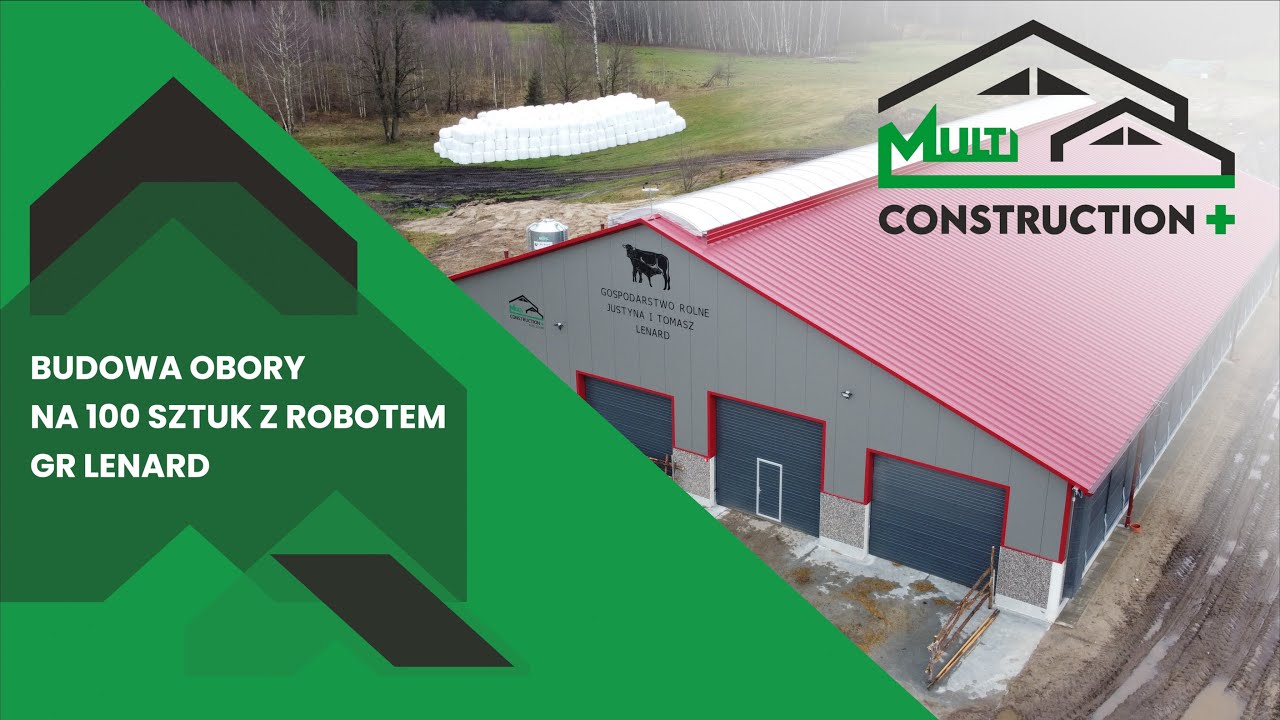 BUDOWA OBORY NA 100 SZTUK W GOSPODARSTWIE ROLNYM LENARD - MULTI CONSTRUCTION PLUS