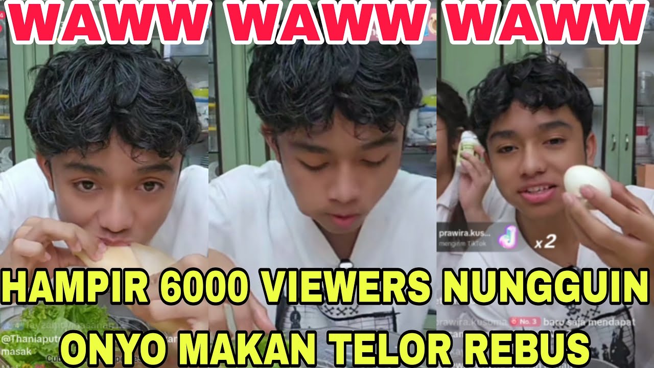 WAWW WAWW WAWW‼️ HAMPIR 6000 VIEWERS NUNGGUIN ONYO MAU MAKAN TELOR REBUS