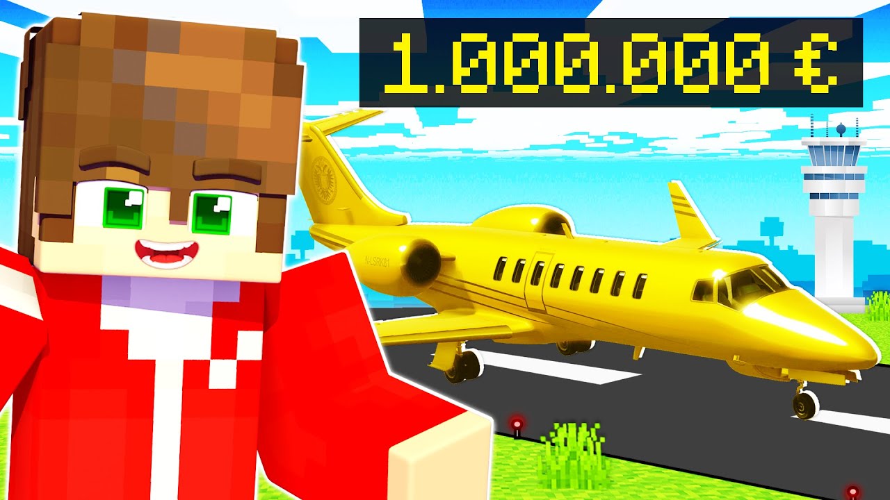1€ vs 1.000.000€ ΑΕΡΟΠΛΑΝΑ στο MINECRAFT;!