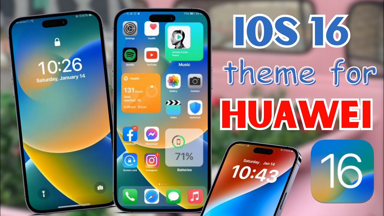 Тема iOS 16 для устройств Huawei (приложение не требуется)