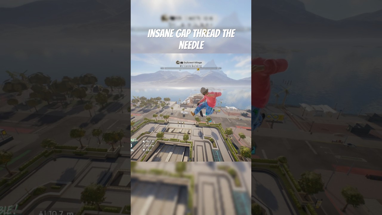 INSANE THREAD THE NEEDLE #skate #shorts #viral