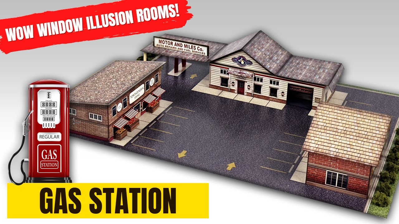 N Scale Photo Real Gas Station Diorama Model Building Tutorial