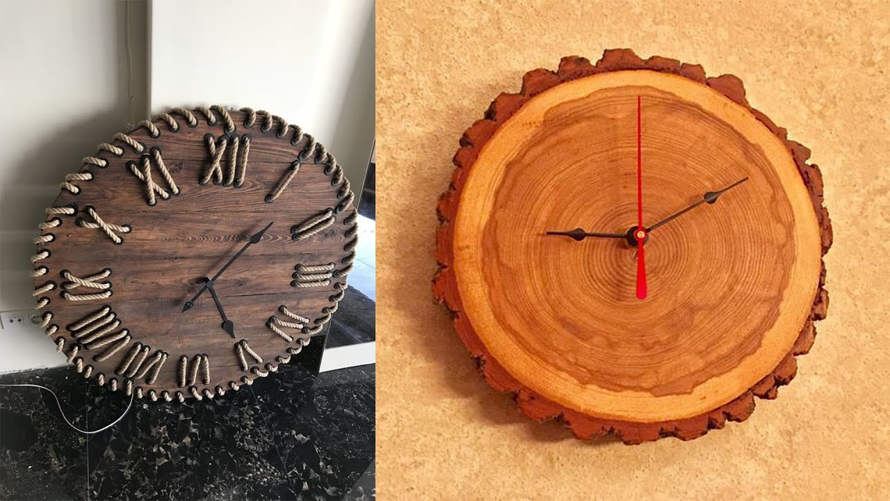 50+ wooden clock ideas | Modern wall clock ideas