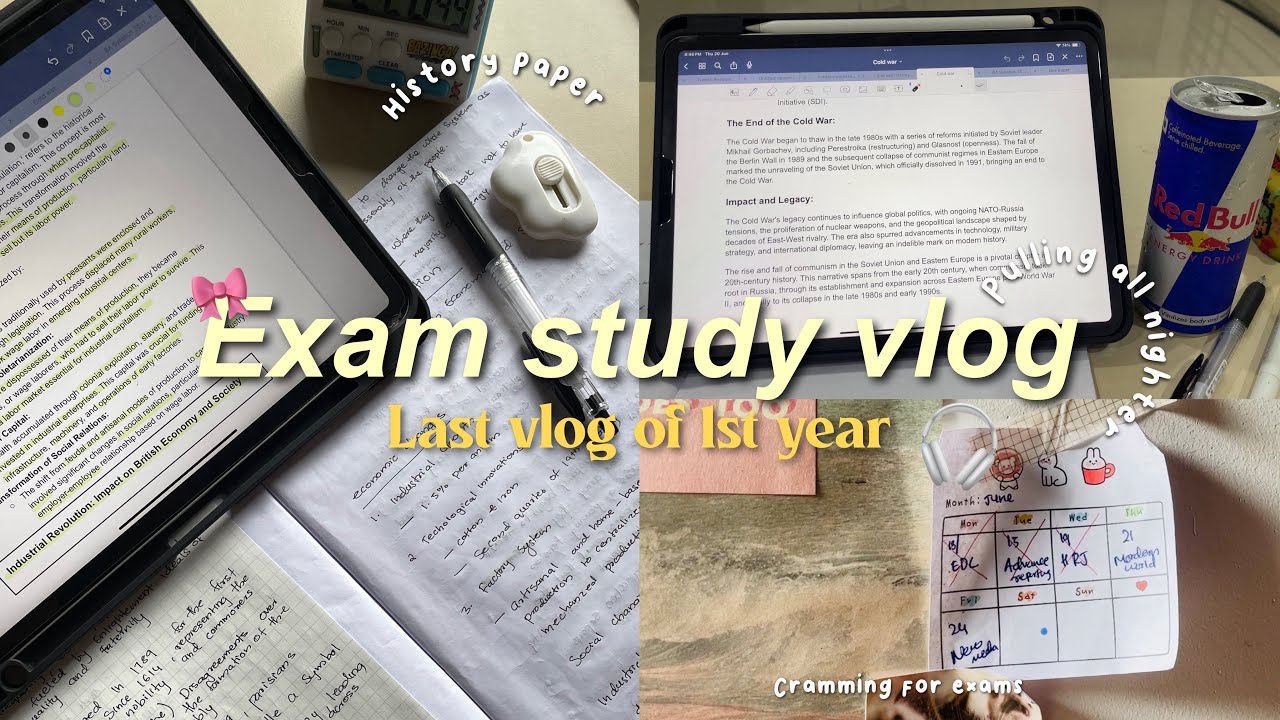 Finals week🖇️study vlog, being very productive, lots of coffee, daily life routines End of 1st year